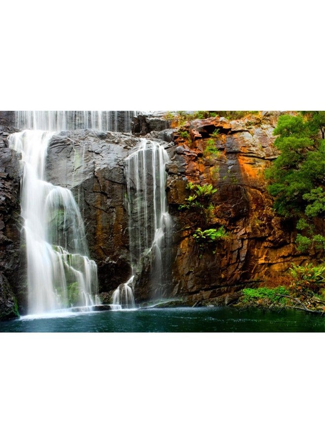 AWERT 24x12 inches Waterfall Terrarium Background Tropical Aquarium Background Mountain Lake Reptile Habitat Background Durable Polyester Background - Image 1